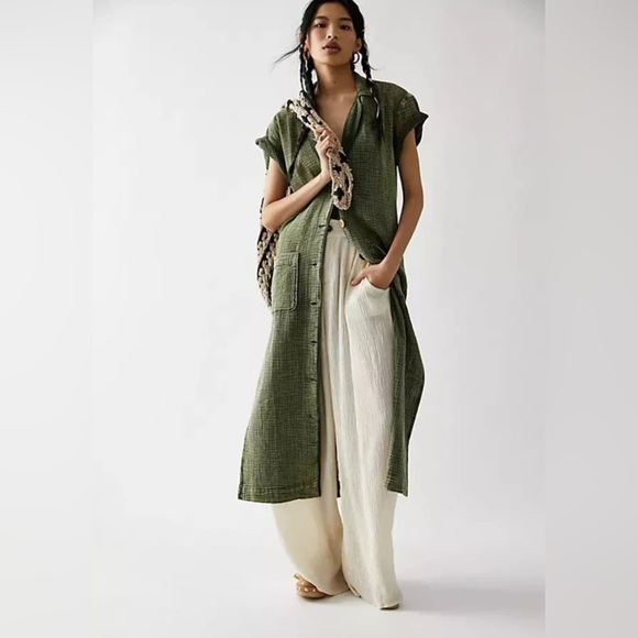 Free People Almeda Maxi Short Sleeve Duster - Picture 1 of 10